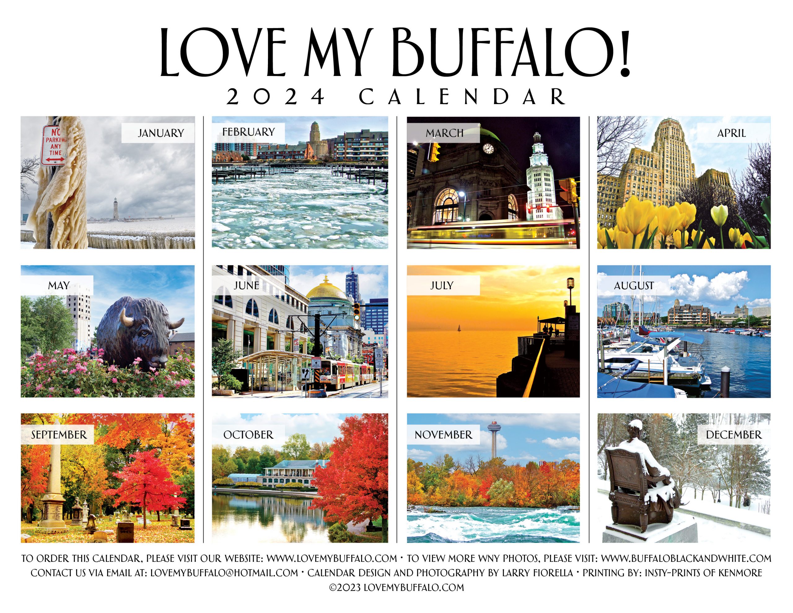 2024 Love My Buffalo calendar – back cover